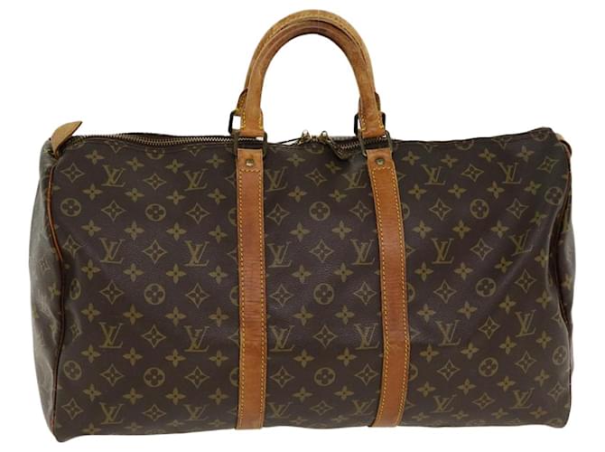 Louis Vuitton Monograma Keepall 50 Boston Bag M41426 LV Auth ar8025b Lona  ref.710610