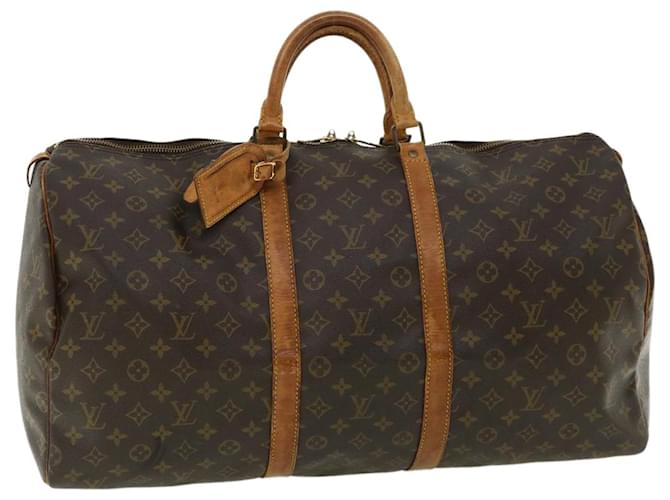 Louis Vuitton-Monogramm Keepall 55 Boston Bag M.41424 LV Auth ar8018b Leinwand  ref.710709