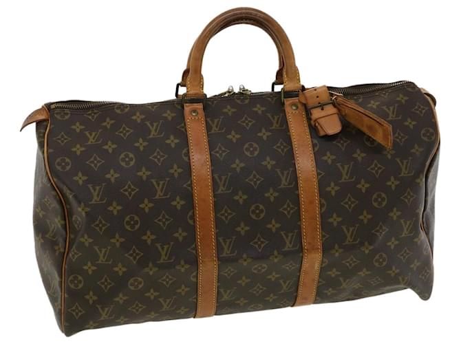 Louis Vuitton Monogram Keepall 50 Boston Bag M41426 LV Auth bs2772 Cloth  ref.710718