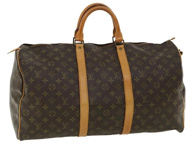 Louis Vuitton Monograma Keepall 50 Boston Bag M41426 LV Auth jk2674 Lona  ref.710776