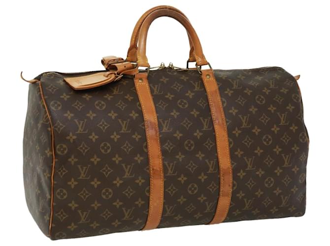 Louis Vuitton Monogram Keepall 50 Boston Bag M41426 LV Auth tp538 Cloth  ref.710779