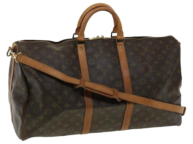 Louis Vuitton Monogram Keepall Bandouliere55 Boston Bag M41414 LV Auth jk2789 Cloth  ref.710821