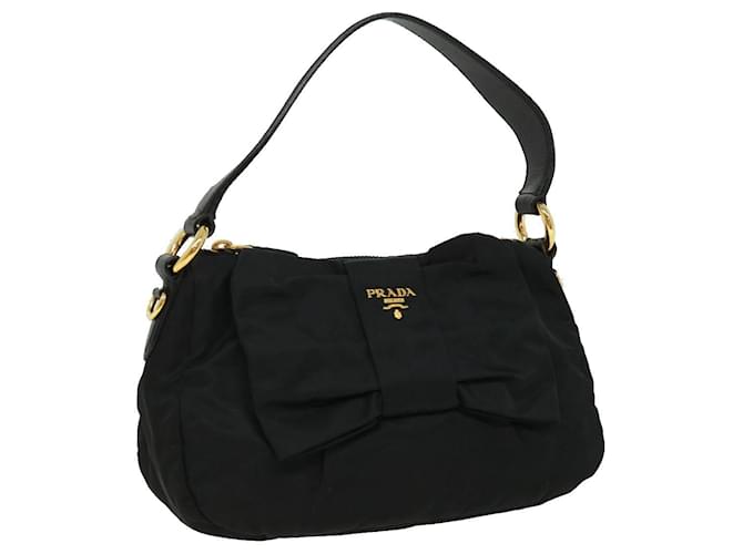 PRADA Shoulder Bag Nylon Black Auth am3266  ref.710832