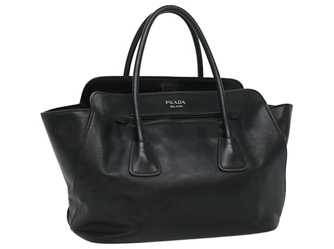 PRADA Hand Bag Leather Black Auth bs2674  ref.710857