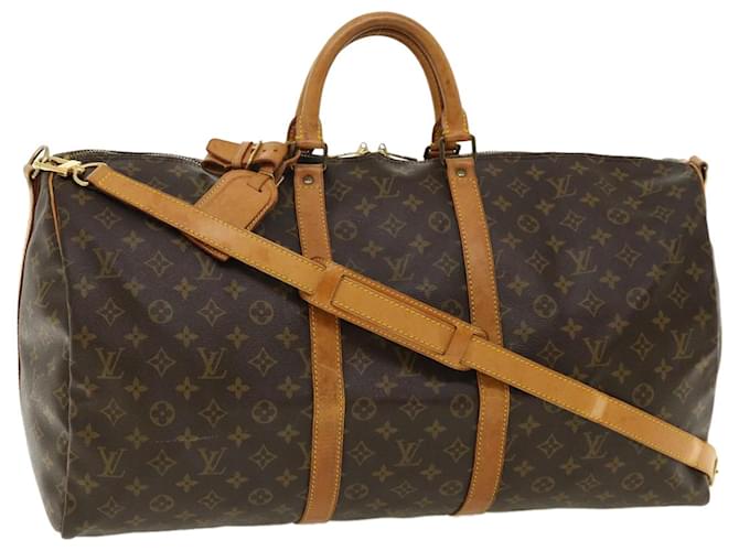 Louis Vuitton Monograma Keepall Bandouliere55 Boston Bag M41414 LV Auth th3076 Lona  ref.710932