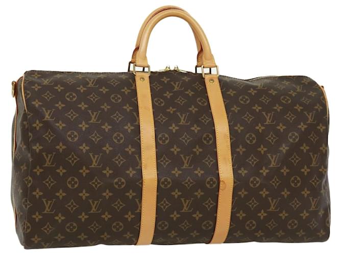 Louis Vuitton Monogram Keepall Bandouliere55 Boston Bag M.41414 LV Auth ro491 Leinwand  ref.710989