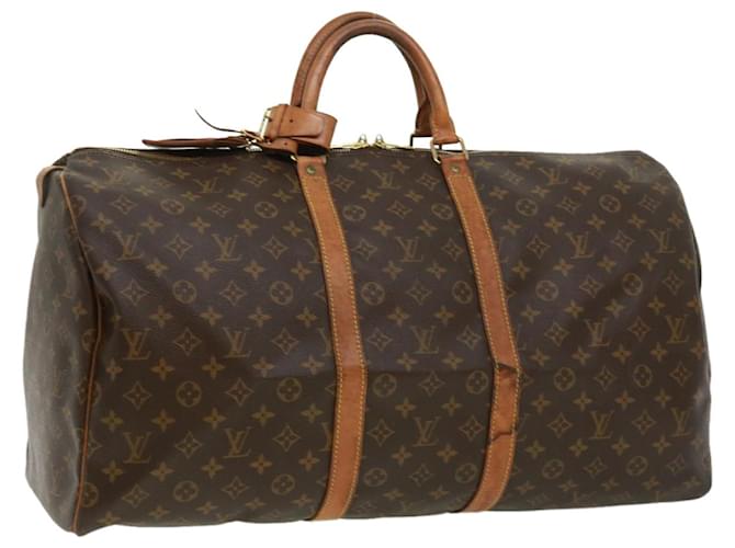 Louis Vuitton Monogram Keepall 55 Boston Bag M41424 LV Auth tp509 Cloth  ref.710996