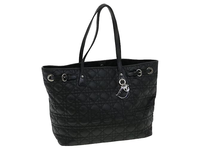 Christian Dior Lady Dior Canage Panarea Tote Bag Coated Canvas Black Auth bs2821 Cloth  ref.711003