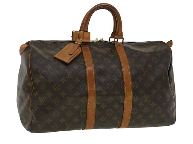 Louis Vuitton Monograma Keepall 45 Boston Bag M41428 Autenticação de LV 32717 Lona  ref.711023