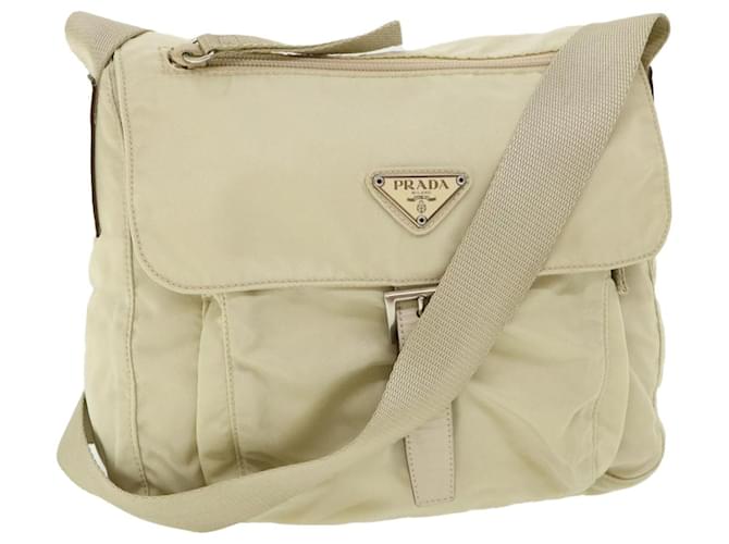 PRADA Shoulder Bag Nylon Beige Auth ki2482 ref.711030 - Joli Closet