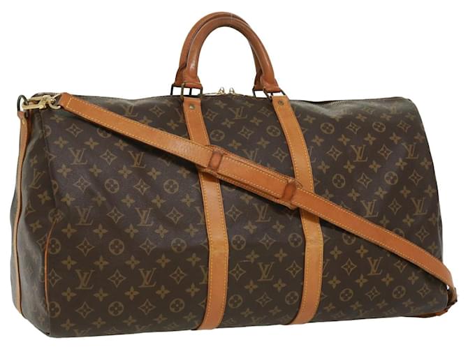 Louis Vuitton Monogram Keepall Bandouliere55 Boston Bag M41414 LV Auth jk2790 Cloth  ref.711054