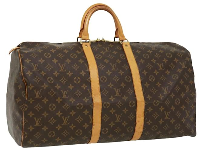 Louis Vuitton Monogram Keepall 55 Boston Bag M41424 LV Auth ro487 Cloth  ref.711066