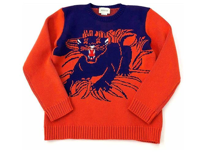 Gucci Pull en coton à manches longues Enfant