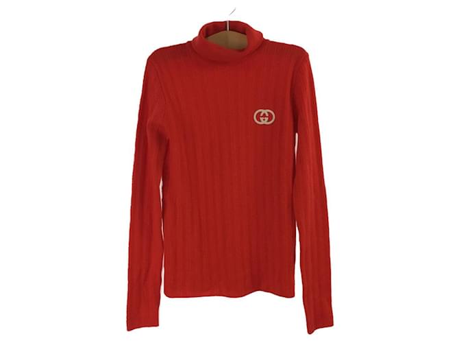 GUCCI Sweater Turtleneck Red Wool  ref.711122