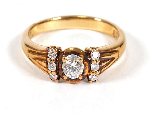 Gucci Anillo de diamantes Christian Dior Gold hardware Oro amarillo  ref.711126