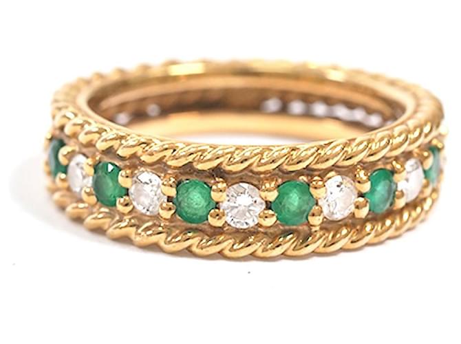 Christian Dior Emerald Ring Green Gold hardware Yellow gold ref