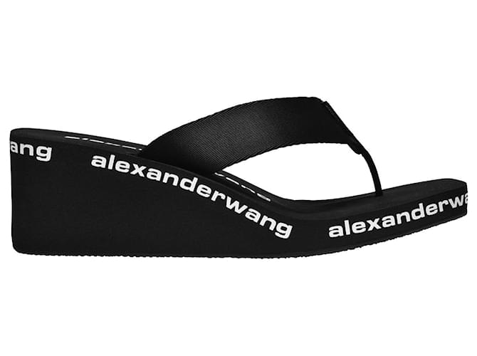 Aw Wedge 70 Sandals - Alexander Wang -  Black - Nylon  ref.711168