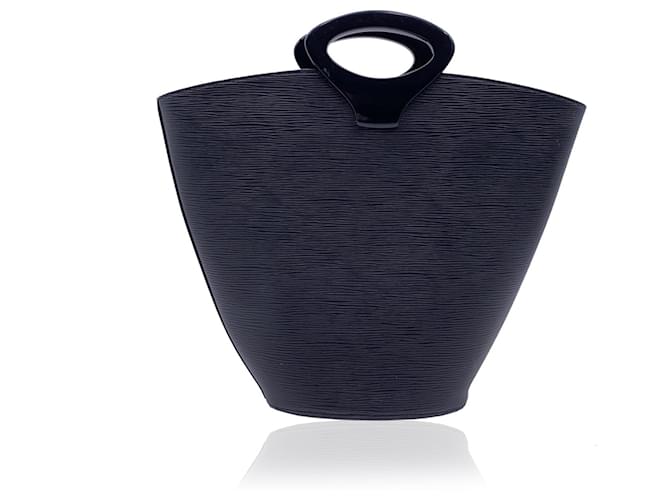 Louis Vuitton Bolso tote vintage de cuero negro Epi Noctambule  ref.711204