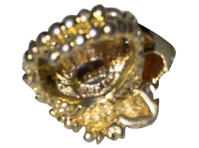anillo de cabeza superior de Gucci Dorado Acero  ref.711216