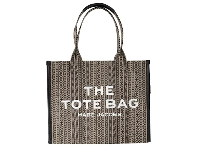 The Large Tote Bag Monogram - Marc Jacobs - Beige Multi - Algodón  ref.711266