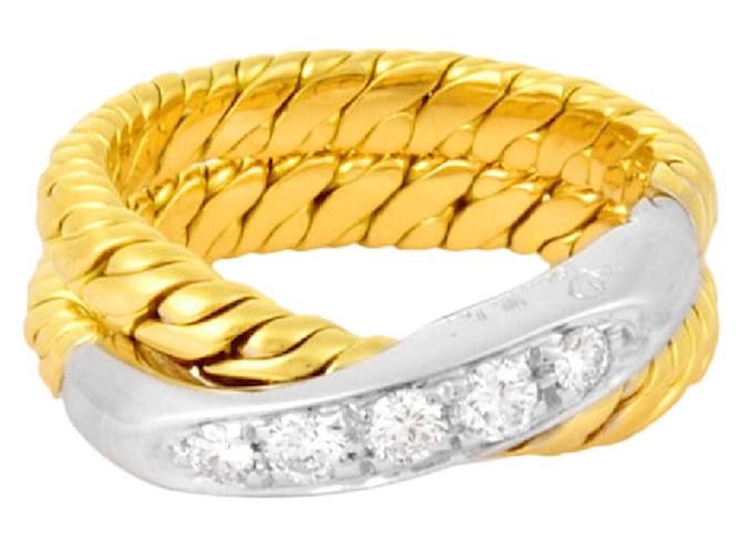 Pomellato Gold Diamond Band Ring Multiple colors Yellow gold  ref.711156