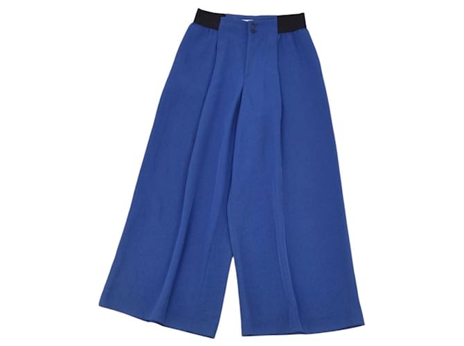 Pantaloni Issey Miyake Blu Triacetato  ref.711158