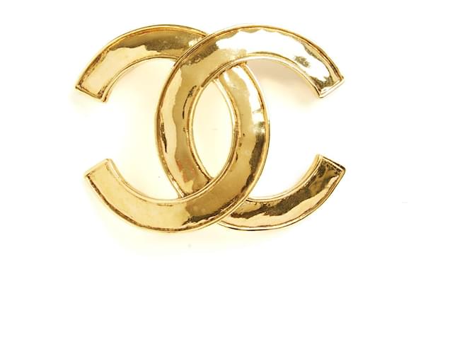 Chanel 94P CC BROSCHE XL Golden Metall  ref.711471