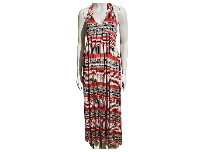 Diane Von Furstenberg DvF Maxi abito in seta Franz Multicolore