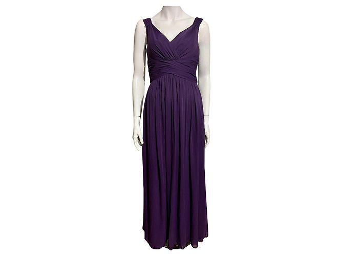 Jenny Packham vestido de noite chiffon em roxo Roxo escuro