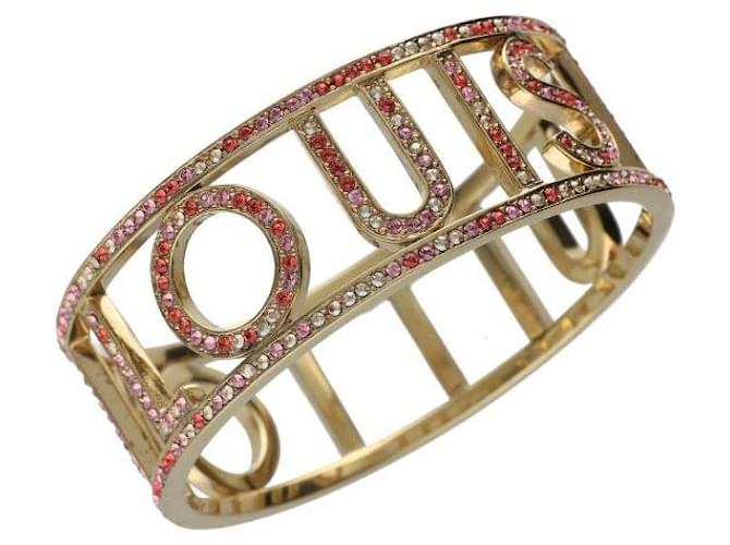 *LOUIS VUITTON Brassle Mile Eunne GP Rhinestone Multi Color Gold Bangle Bracelet Multiple colors Golden Gold-plated  ref.711529