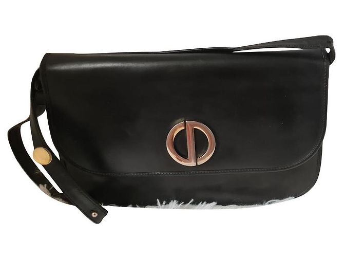 Borsa a tracolla Christian Dior in pelle nera Nero