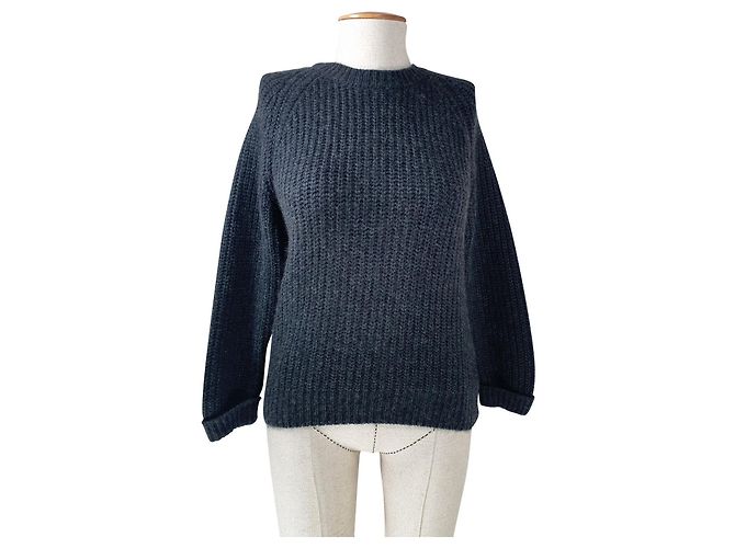 Pull Bogner en cachemire gris avec zip