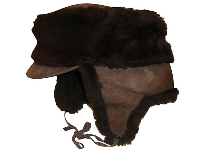 Autre Marque Hats Brown Leather  ref.711841