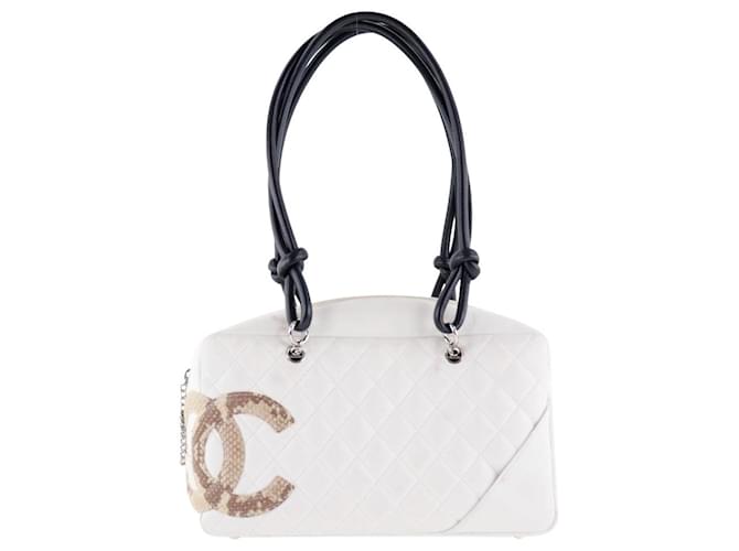 Chanel Cambon Line White Leather  ref.711963