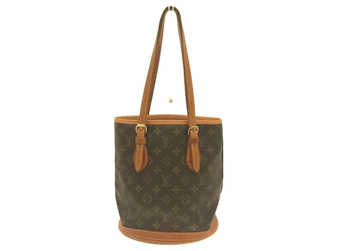 Louis Vuitton Bucket Brown Cloth  ref.711989
