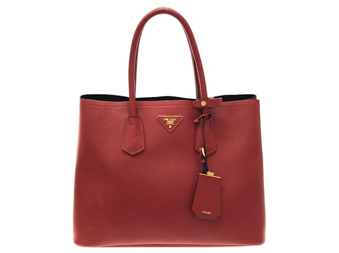 Double Prada lined Red Leather  ref.712056