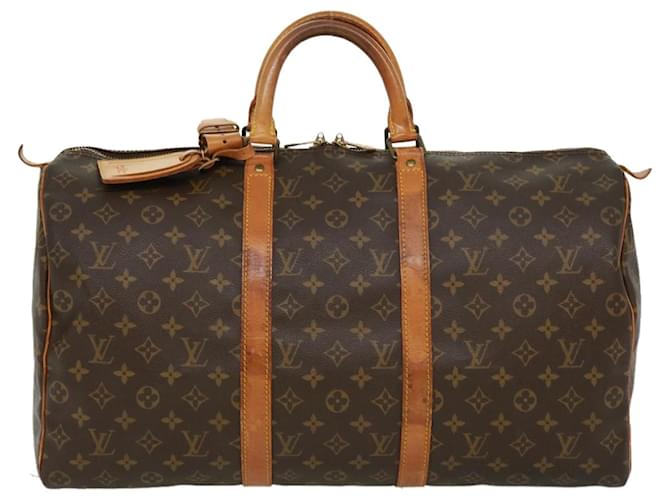 Louis Vuitton Keepall 50 Brown Cloth  ref.712235
