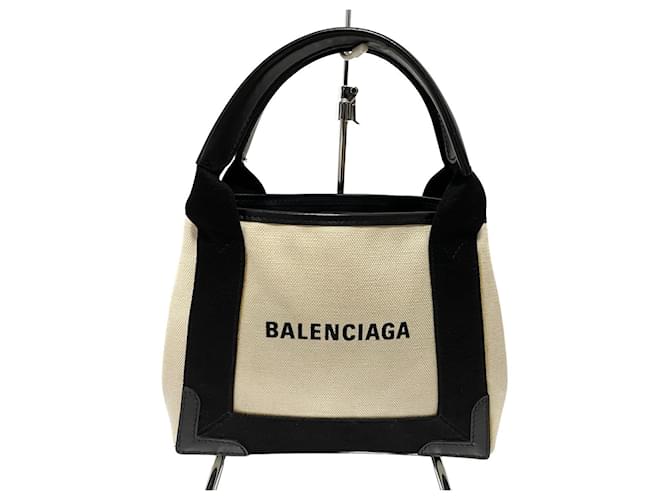 Balenciaga Navy Cabas Beige Leinwand  ref.712242