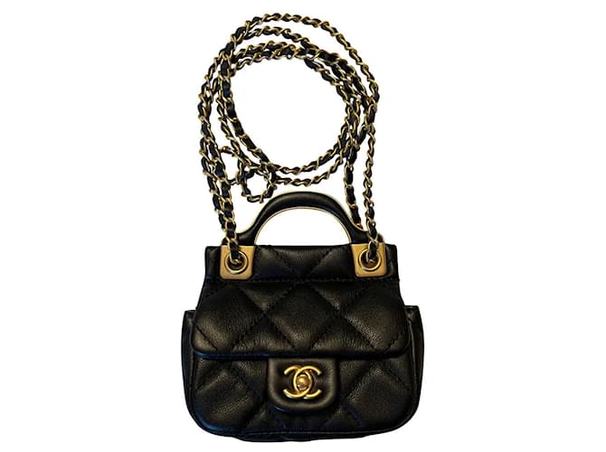 Timeless Chanel Mini bag Black Leather  ref.712305