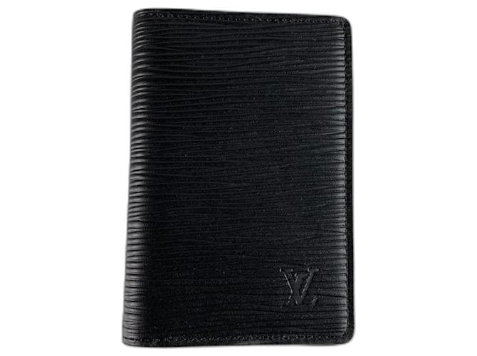 Organizador de bolsillo Louis Vuitton Negro Cuero  ref.712474