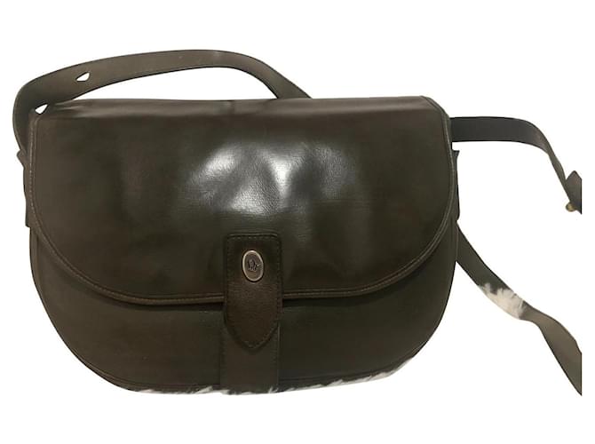 Christian Dior Handbags Khaki Leather  ref.712489
