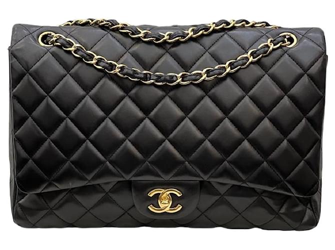 Chanel Handtaschen Schwarz Leder  ref.712524