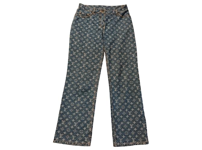 Louis Vuitton monogram jeans Blue Cotton  ref.712549
