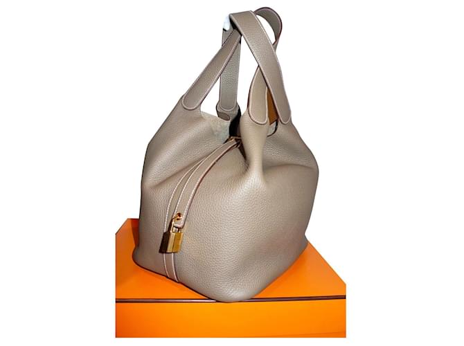 Hermès Picotin Taupe Leather  ref.712600