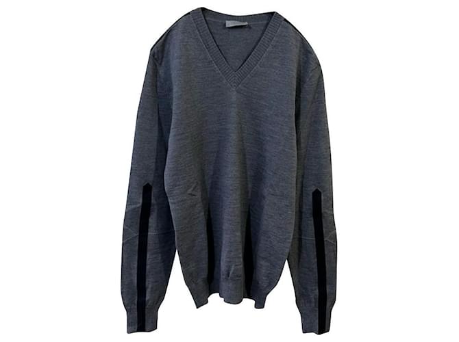 Dior HOMME Dior Homme Military V-neck Sweater Knit XS Navy blue 