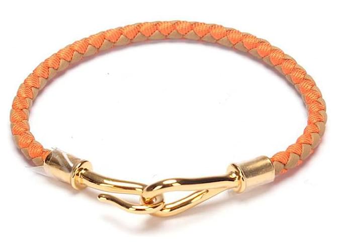 hermès Jumbo Hook Armband orange Leder Kalbähnliches Kalb  ref.712888