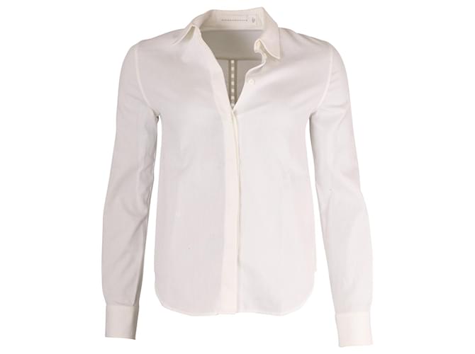 Chemise boutonnée à manches longues Victoria Beckham en coton blanc  ref.712907