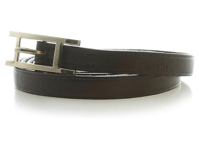 Hermès Chamonix Hapi 4 Bracciale nero Pelle Vitello simile a un vitello  ref.712934