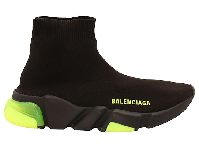 Zapatillas deportivas con suela transparente Speed de Balenciaga en poliamida negra Negro Elastano  ref.712971