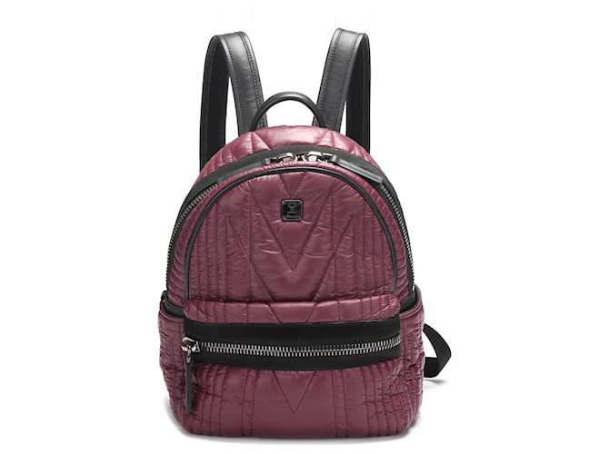 mcm Leather Backpack purple Lambskin  ref.713042